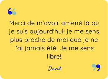 avis client de David, après un accompagnement avec Célia Maury, lui ayant permis de se reconnecter à soi et se sentir libre