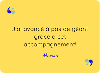 Avis de Marion suite à son accompagnement avec Célia Maury